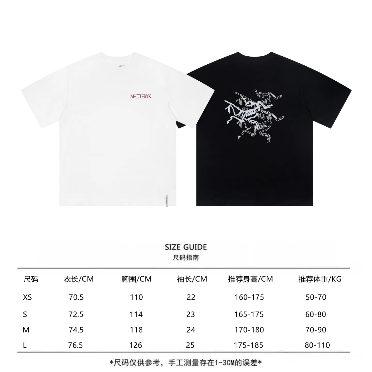 Arcteryx Cormac Series Logo LS T Same Style ✅ Size：XS S M L Black White